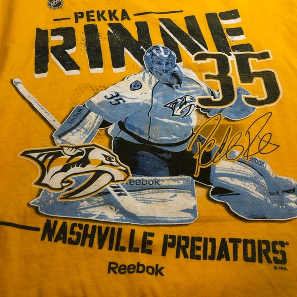 Pekka Rinne Reebok T-Shirt  XL NHL Nashville Predators - Picture 2 of 5